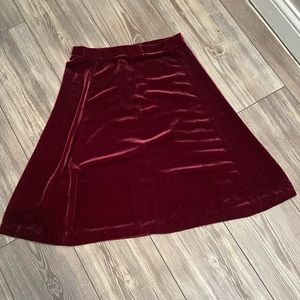 Maroon Velvet Skirt